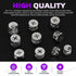 Swpeet 100Pcs 4 Sizes Furniture Connecting Cam Lock Fittings Assortment Kit for Closets and Bed Furniture
