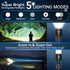 2 Pack, 5 TrixHub Rechargeable Flashlights Super Bright High Lumens Flash Light, Modes Zoomable Linternas with LCD