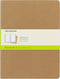 Moleskine Cahier Journal, Soft Cover, XL (7.5" x 9.5"), Plain/Blank, Kraft Brown, 120 Pages, Set of 3