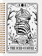 The Iced Coffee Tarot Journal Notebook - Gothic Skeleton Spiral Notebook, Coffee Lover Gifts, 5.5" x 8.3"