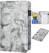 Server Books for Waitress - Marble Texture Leather Wallet with Zipper Pocket, Cute Organizer with Money Pocket