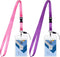 Cruise Lanyard Badge Holder, Wisdompro Vertical 2-Sided ID Tag Holder with Ziplock and Neck Strap, 2 Set