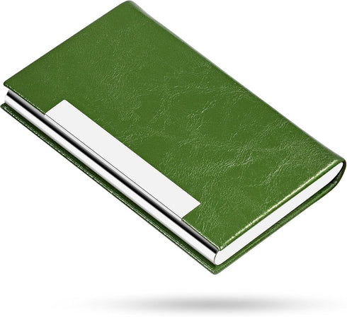 Padike Business Card Holder - Professional PU Leather & Stainless Steel Multi Card Case, Wallet for Men & Women