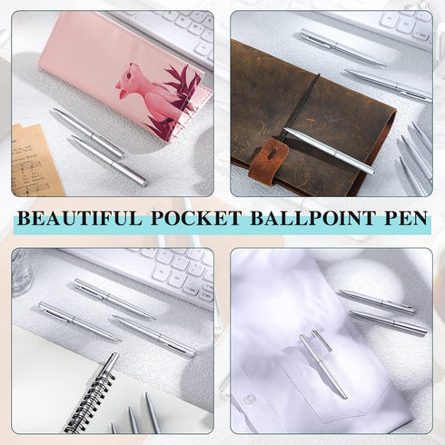 Teling 72 Pcs Small Ballpoint Pen Mini Pens Bulk, 4 Inch Short Tiny Ink Pens for Notebooks & Notepads