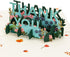 Pop Up Thank You Card With Envelopes,Teacher's Day Card,3D Cards,Greeting Cards For