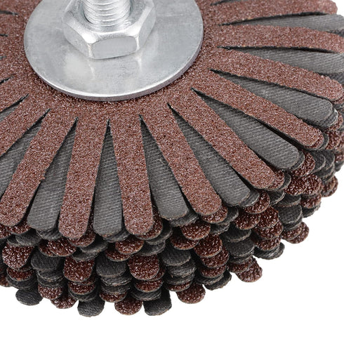 uxcell Abrasive Cloth Flap Wheel Sanding Star Set, 1/4-Inch Shank 80 Grit & 120 Grit for Woodworking