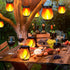 HuiZhen 2 Pack Solar Lanterns Outdoor Waterproof, Hanging Solar Lights for Outside, Flickering Flame Hanging Lanterns