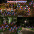 4th 20 2 4 Pack Lewondr of July Decorations Solar Garden Lights, Outdoor Red Blue White Star Solar Lights, Waterproof