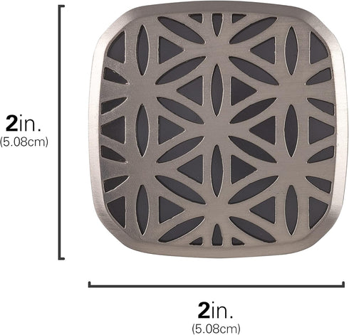 54744, 2 Pack Lights by Night Decorative LED Night Light, Brushed Nickel Flower Design, Plug-in, Dusk to Dawn Sensor