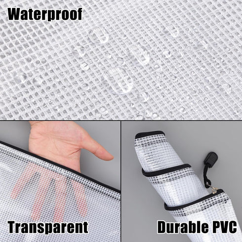 EOOUT 20pcs Mesh Zipper Pouch, 8 Sizes Waterproof Zipper Bags for Travel Storage, School Supplies, Home Organize