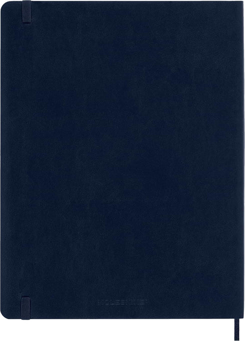 Moleskine Classic Notebook, Soft Cover, XL (7.5" x 9.5") Ruled/Lined, Sapphire Blue, 192 Pages