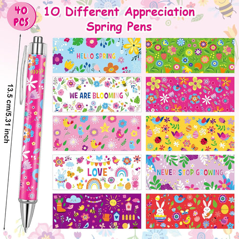 Geyee Flower Theme Sticky Notes and Pens Set, Floral Memo Pads with Colorful Flower Ballpoint Pens for School Gifts