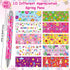 Geyee Flower Theme Sticky Notes and Pens Set, Floral Memo Pads with Colorful Flower Ballpoint Pens for School Gifts