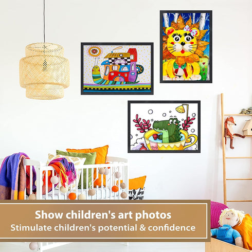 PUJIANG 11" 17" 6Pack) x Self-Adhesive Magnetic Display Frame, Double Sided Window Magnetic Sign Holder with Clear PVC