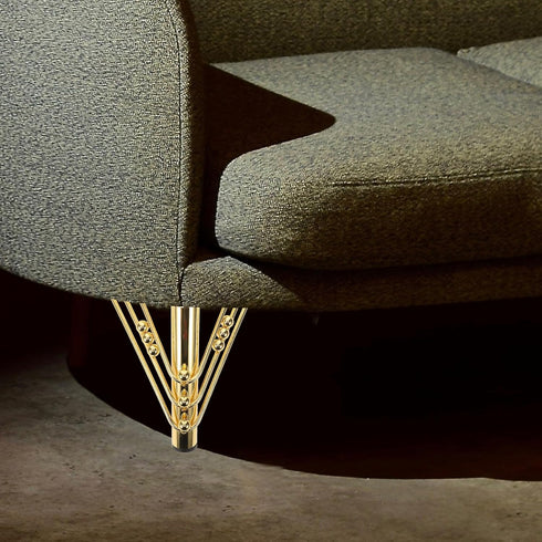Set 15cm DOITOOL Metal Furniture Legs Cabinet Feet Sofa Legs Replacement Gold Metal Support for Coffee Table Tv Stand