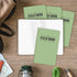 Elan Publishing Company Field Notebook/Pocket Journal, 3.5"x5.5", Green Graph Memo Book, Pack of 5