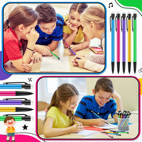 Colarr 300 Pieces Mechanical Pencils - 0.7 mm with Eraser, Colored Inkless Pencils for Kids, School, and Art