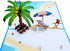 iGifts And Cards Oceanfront 3D Pop Up Greeting Card - Tree, Palms, Ocean, Beach, Vacation, Fun