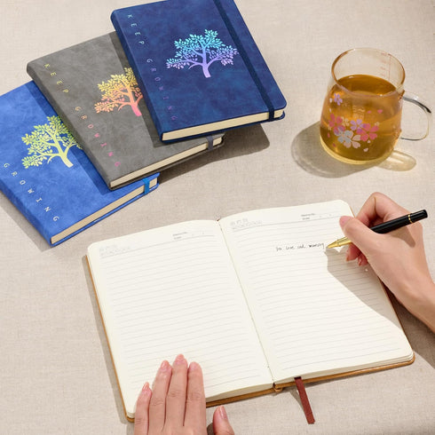 Fanery Sue Journal Notebook 3 Pack, Tree of Life Journals, A5 College Ruled, 200 Pages, Thick Paper, Hard Cover