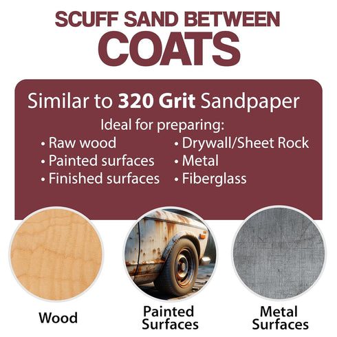 6" 9" 320 10 Pack x Non-Woven Surface Prep Between Coats Finishing Pads for Wood, Metal, Rust Removal, Deburring, Clean