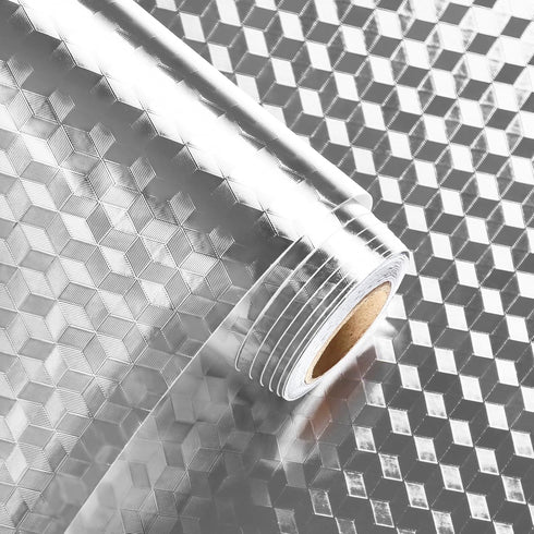 WESTICK Stainless Steel Contact Paper 80 x15.75 , Oil Proof Peel and Stick Wallpaper for Kitchen Countertops