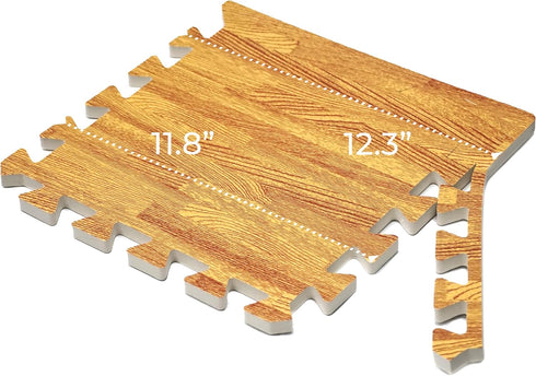 Pack (12 12 VViViD Interlocking EVA Foam Floor Mat Tile Tiles, sq ft) Light Wood, Non-Slip, Sound Dampening