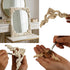 Nsrisml 5Pcs (12x12cm/4.72"x4.72") Wood Carved AppliquesOnlays Unpainted Wooden Corner Carving Decals for Mirrors