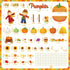 Fall Classroom Bulletin Board Decorations Set with Religious Pumpkin Cutouts and Autumn Harvest Maple Leaves