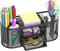 SUPEASY Mesh Desk Organizer with Drawers, Pen Holder for Office Supplies, Black