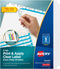 Avery 5-Tab Extra Wide Binder Dividers, White, Easy Print & Apply Clear Label Strip, 5 Sets (11440)