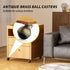 Furniture Wheels 4 Pack, 1.5 Inch Ball Caster Wheels, Brass Casters Set of 4 for Furniture, Kitchen, Cabinet