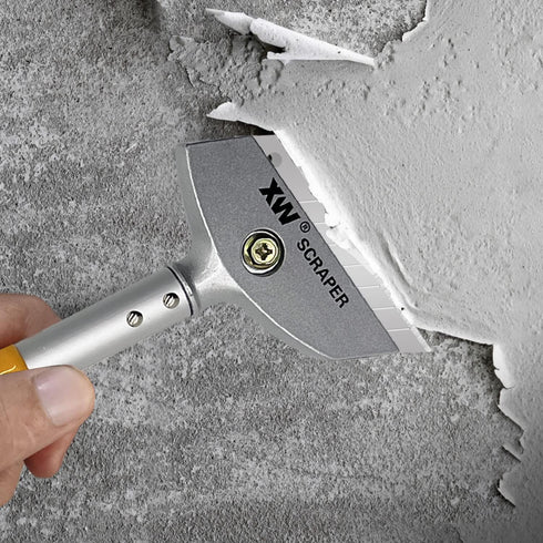 XW Razor Blade Scraper with Adjustable Handle, 23" Heavy Duty Floor Scraper, Extra 10 PCS Blades