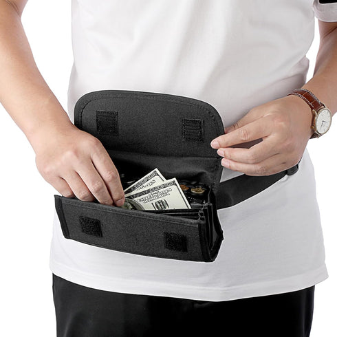 BSTKEY Pack US Coin Holder Coin Dispenser, Fanny with Banknote Waiters Purse Coin Sorter Coin Organizer, Black Coin