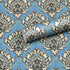 Y9832 Damask Peel and Stick Wallpaper, 17.7" x 9.8ft, Light Blue Removable Contact Paper for Furniture