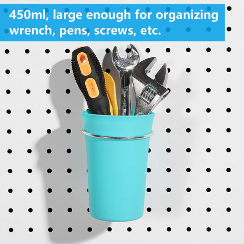 FRIMOONY Pegboard Hooks with Bins and Peg Locks, 204 PCS Total, 80 Locks for Organizing Various Tools