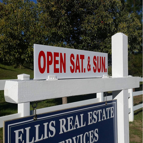 Real Estate Sign Holders & Sign Clips - 4 Each for Hanging or Attaching Signs and Riders to Posts