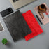Enyuwlcm PU Leather A4 File Folder Document Holder, Stylish Portfolio Envelope Case with Snap Closure, Black