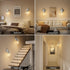 1-Light E26 Bulb GORDNWE Bathroom Wall Sconce, Brushed Nickel Vanity Light, Modern Wall Light Fixture with Clear Glass