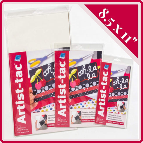 Grafix Artist-Tac Dry Transfer Adhesive Dots, 8.5"x11" Sheet, Pack of 25 Sheets for Arts and Papercrafts
