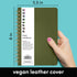 PAPERAGE Lined Spiral Journal Notebook, (Olive Green), 160 Pages, Medium 5.5 inches x 8 inches - 100 GSM Thick Paper, Hardcover, Double-Wire Spiral Journal & Notebook by PAPERAGE