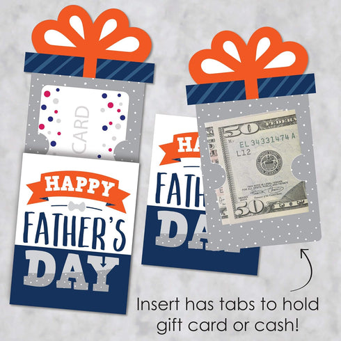 Set 8 Big Dot of Happiness Happy Father's Day - We Love Dad Party Money and Gift Card Sleeves - Nifty Gifty Card