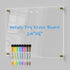 Clear Acrylic Dry-Erase Board 24x16", Wall-Mount Writing Panel, Includes 8 Markers, Eraser, Install Kit for Home &