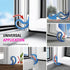 Stoppy Door and Window Stopper - Multi-Functional Wedge, Convenient Door Hook, Window Clamp (Brown, 4 Pack)