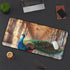GENERIC Peacock Strolling Across a Marble Path of Changing Colors Desk Mat - Vibrant Colors with Rubber Base