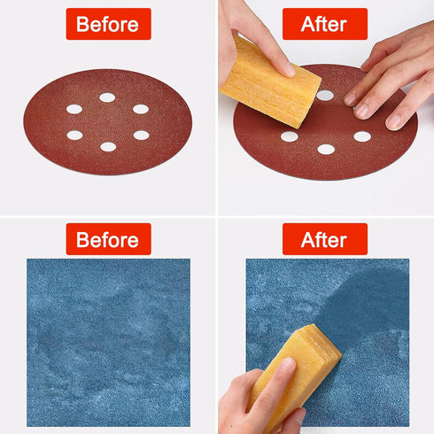 1 Pack Abrasive Cleaning Stick, 1-1/2" x 1-1/2" x 7-7/8" Natural Rubber Eraser Stick for Sanding Belts & Discs