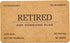 RXBC2011 Retired Business Cards, Kraft Paper Funny Retirement Gift (Pack of 50/No Case) for Retired Men and Women
