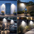 2 Pack 368 3 LED Solar Motion Sensor Lights Outdoor, Solar Fence Lights with Lighting Modes, Solar Powered Security