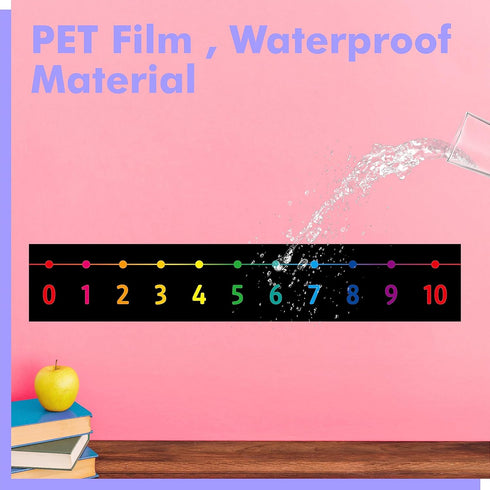 Number Line Bulletin Board Set, -100 to 100 Classroom Decoration with PET Film Border for Math Class Supplies
