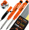 THORVALD 2 Carpenter Pencils Set for Construction - Includes 38 Leads + Sharpener + Finger Grip for Best Marking Tools