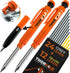 THORVALD 2 Carpenter Pencils Set for Construction - Includes 38 Leads + Sharpener + Finger Grip for Best Marking Tools